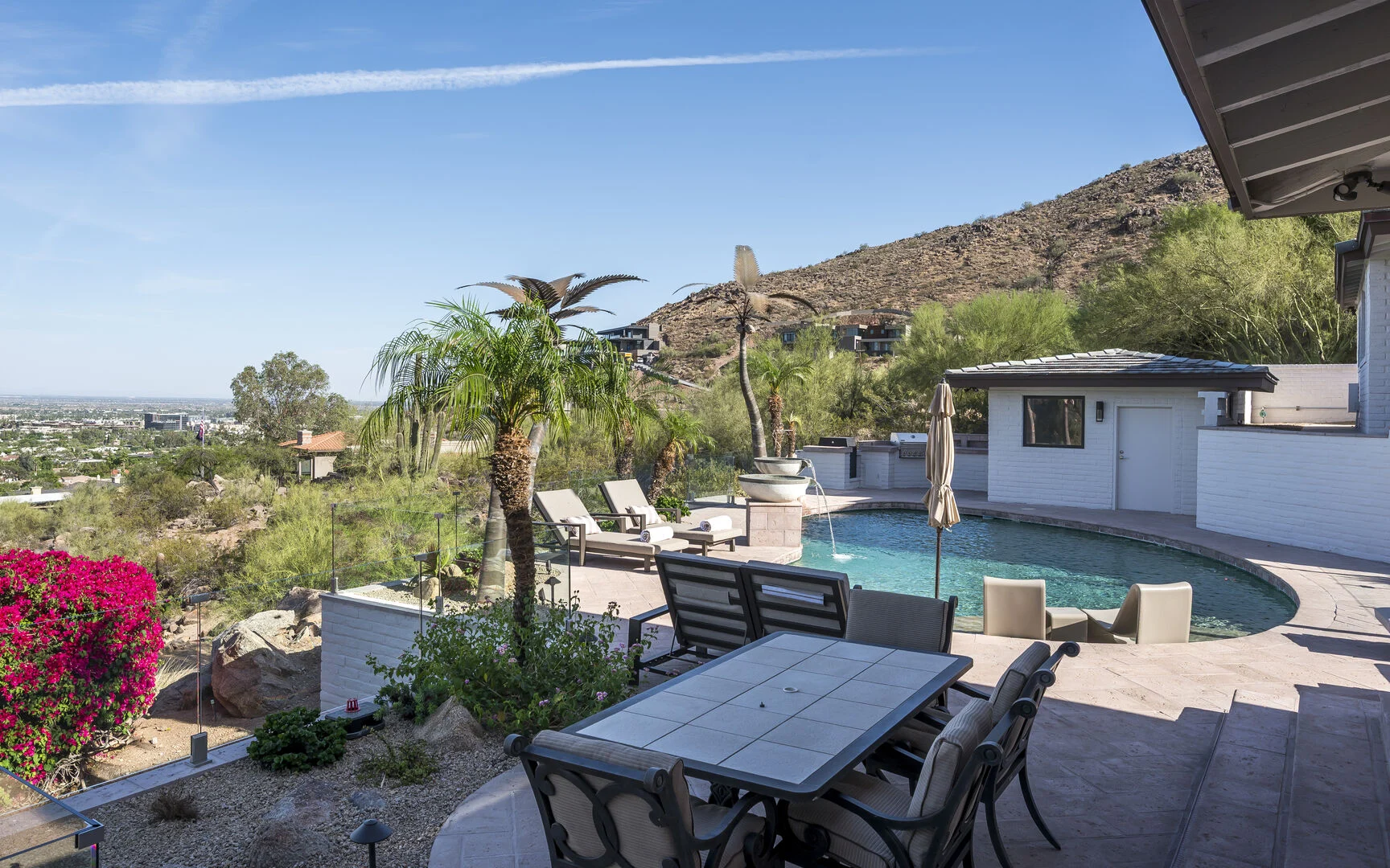 Terrace overlooking the valley